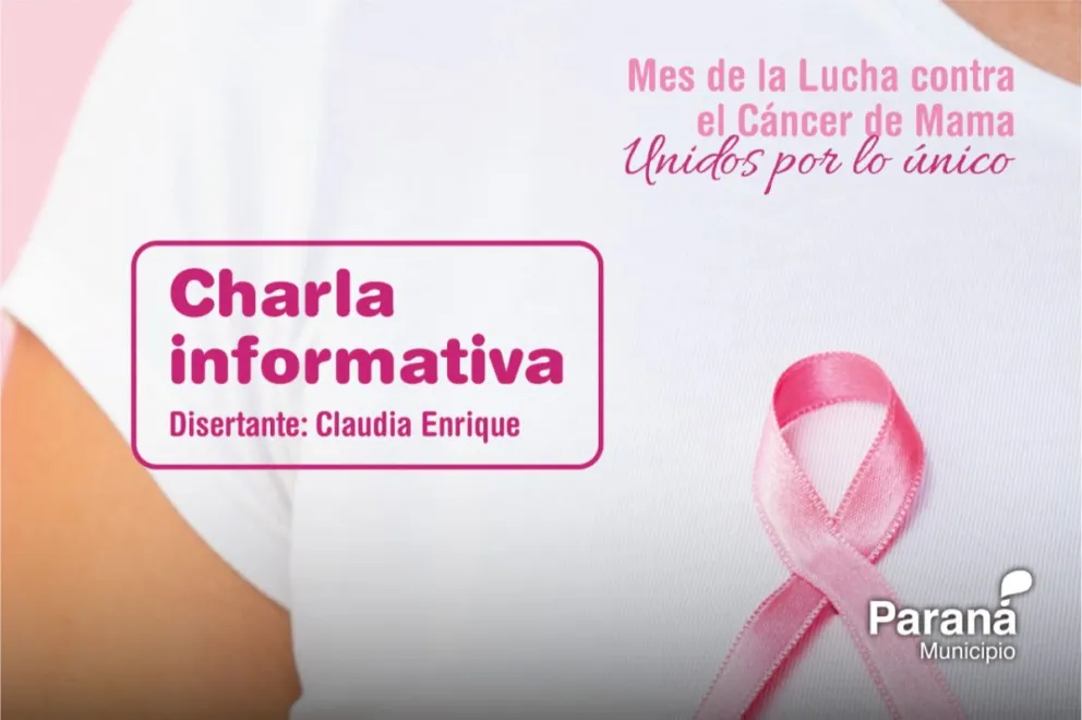  El lunes se realizará en Paraná una jornada de sensibilización sobre el cáncer de mama