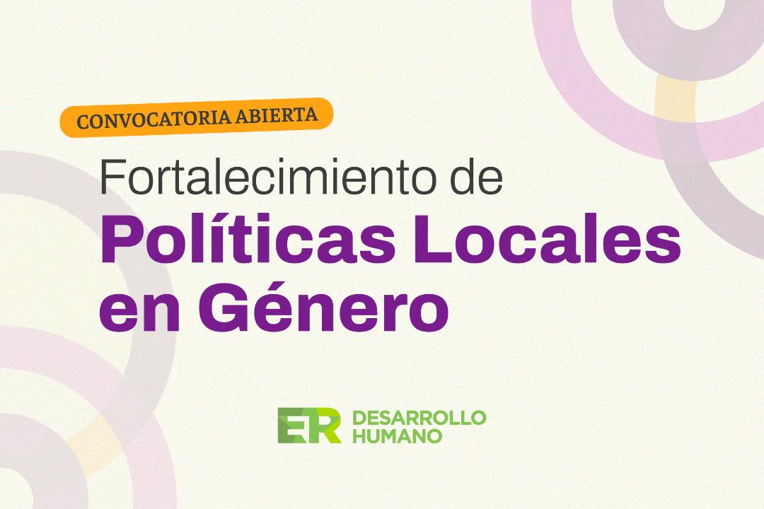  Se extiende la Preinscripción al Programa de Fortalecimiento de Políticas Locales en Género