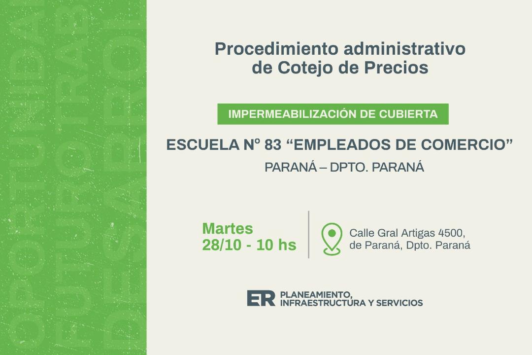  Intervienen escuela de Paraná para resolver problemas edilicios