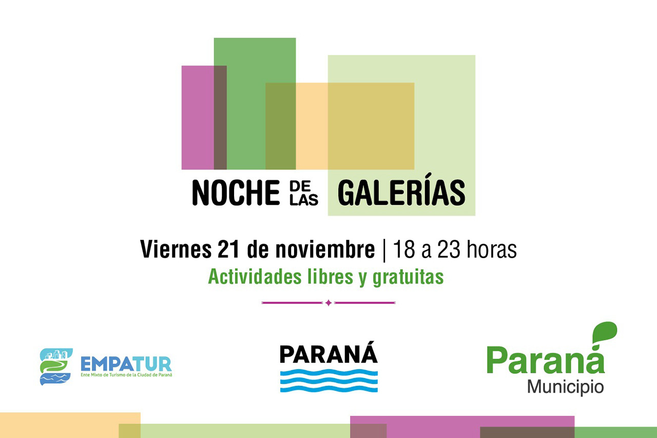  La ciudad tendrá una nueva edición de la Noche de las Galerías