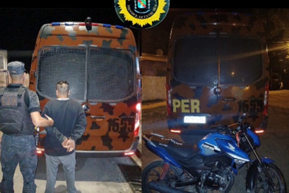  Recuperaron moto con pedido de secuestro y detuvieron a un hombre
