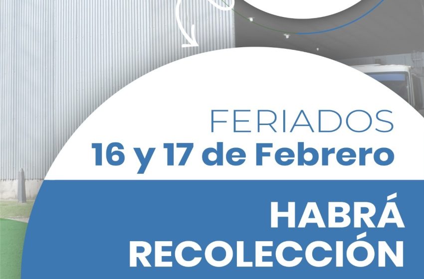  Cerrito: Recolección normal durante el fin de semana de carnaval