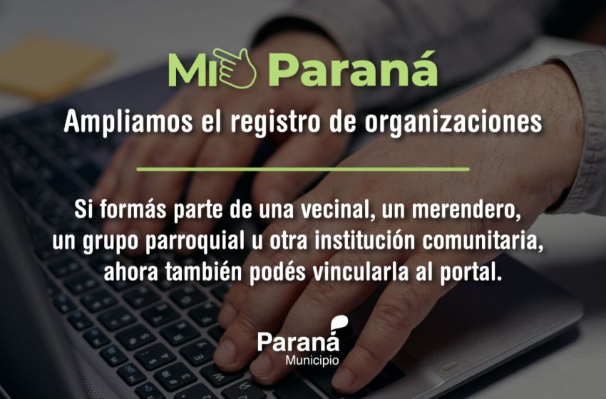  Más organizaciones ya pueden vincularse en Mi Paraná