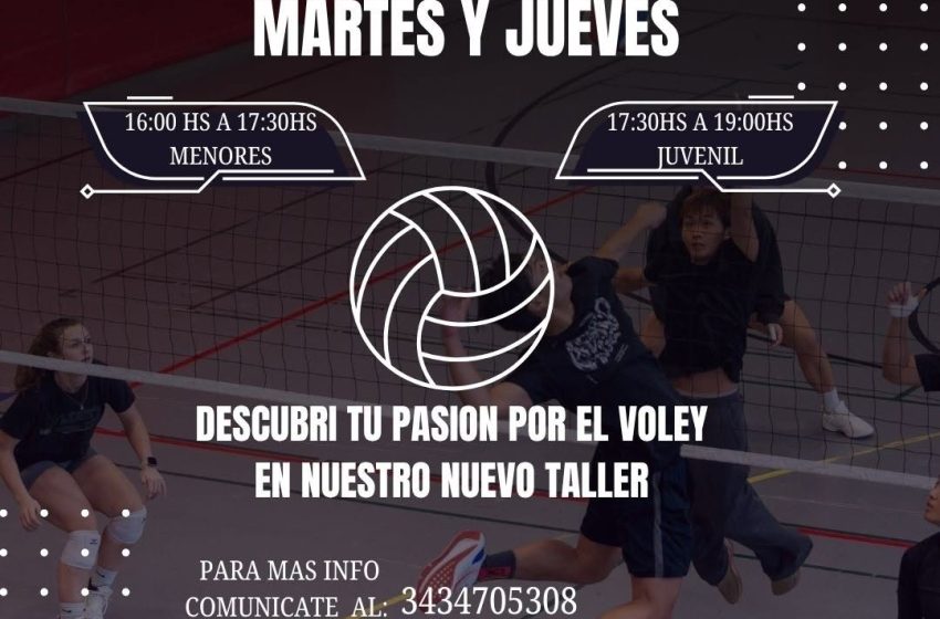  Municipalidad de Pueblo Brugo: Taller de Voley gratuito para categoría juveniles y mayores