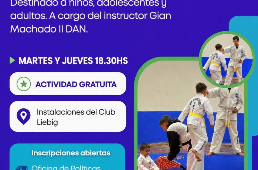Sumate al Taller Municipal de Taekwon-Do en Pueblo Liebig!