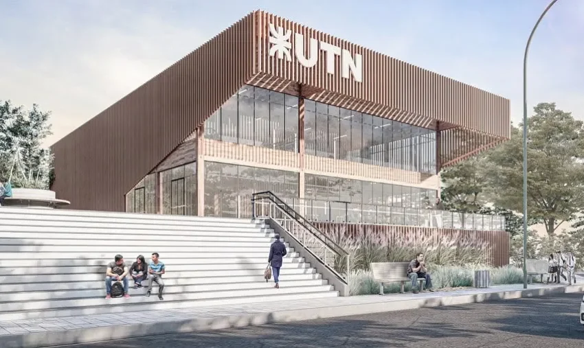  Comenzó la construcción del nuevo auditorio de madera en la Regional Concepción del Uruguay de la UTN