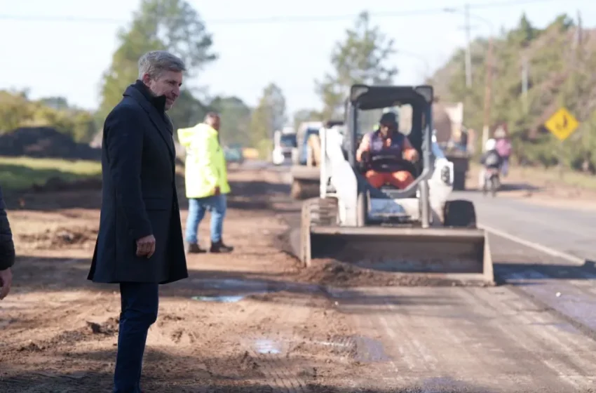  El gobernador recorrió las obras que se realizan en las rutas provinciales 4 y 22