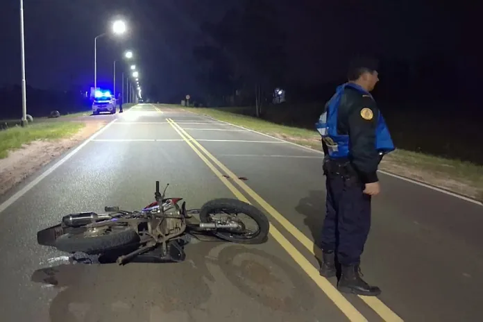  Federación: Corría picadas en moto, quiso escapar de un control, se cayó y ahora está grave