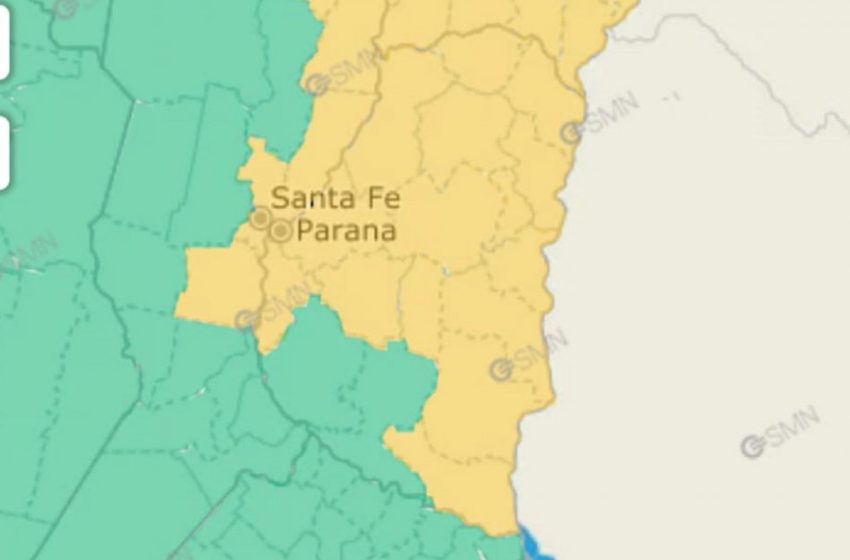 Alerta amarilla por tormenta para domingo y lunes