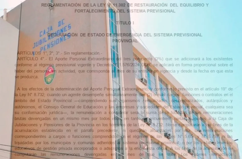  Reglamentaron la reforma previsional entrerriana: Cómo se aplicará el aporte extraordinario del 3%