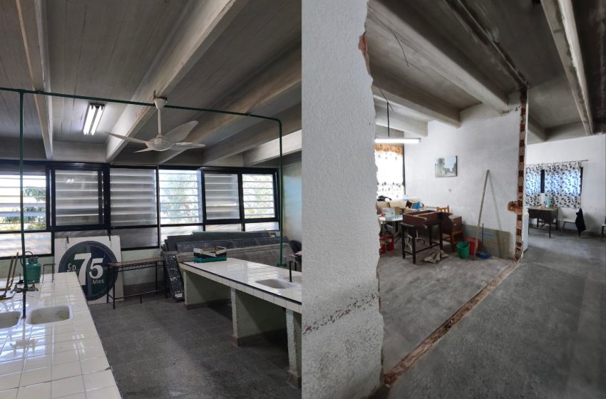  Avanza la obra de agua y cocina en la Escuela Sarmiento de La Paz