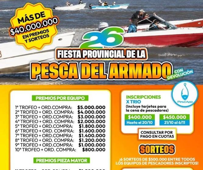  Santa Elena confirmó la 26° Fiesta Provincial de la Pesca del Armado con más de $40 millones en premios