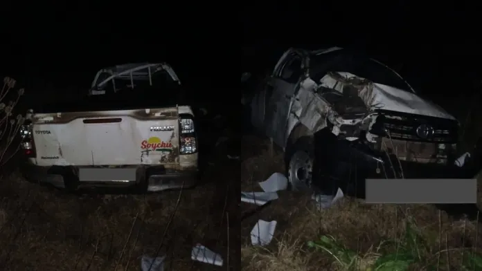  Volcó una camioneta de una conocida empresa avícola Soychú de Entre Ríos
