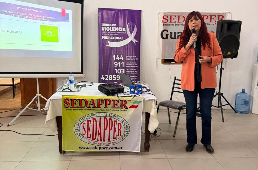  Se concretó nueva capacitación sobre la Ley Micaela a Gualeguay por parte del Sedapper