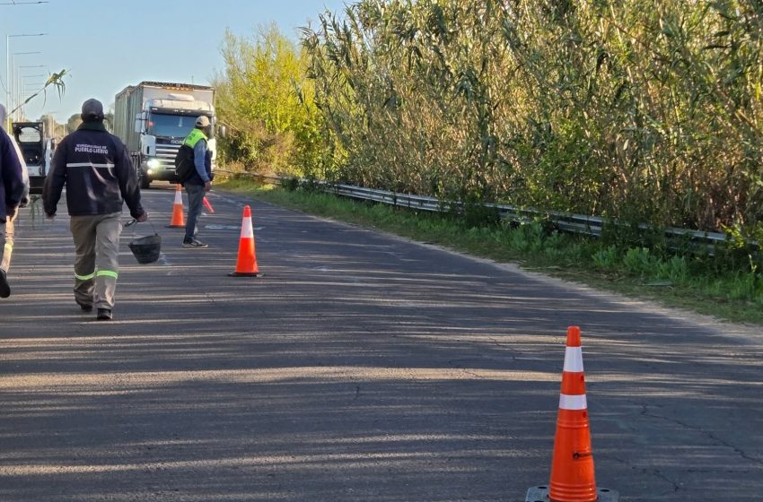  Trabajos en el acceso a Pueblo Liebig