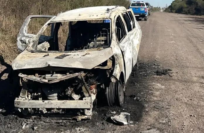  Una familia viajaba en Entre Ríos y la camioneta se prendió fuego