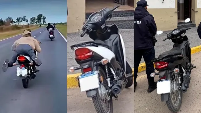  Motociclistas hicieron el “Superman” en Entre Ríos y se filmaron